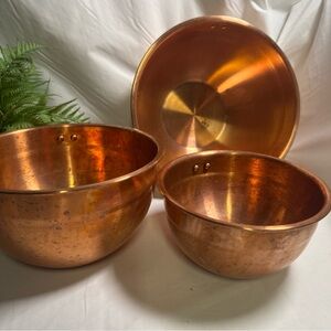Cuisinart Copper Mixing Bowls 
10”, 8”, 7”,
